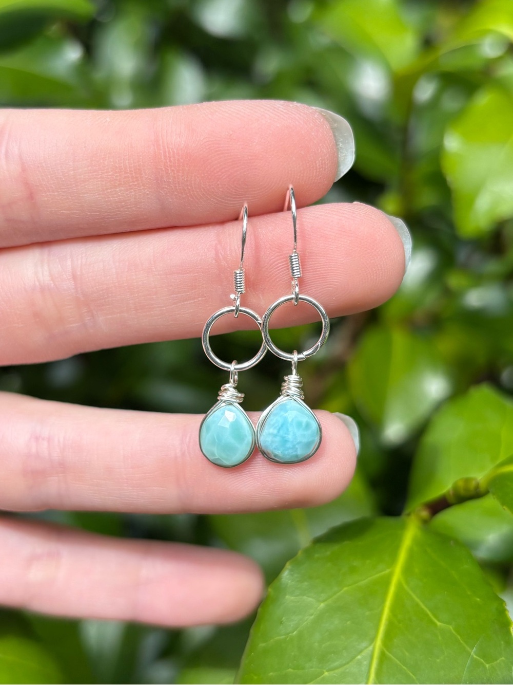 Larimar earrings